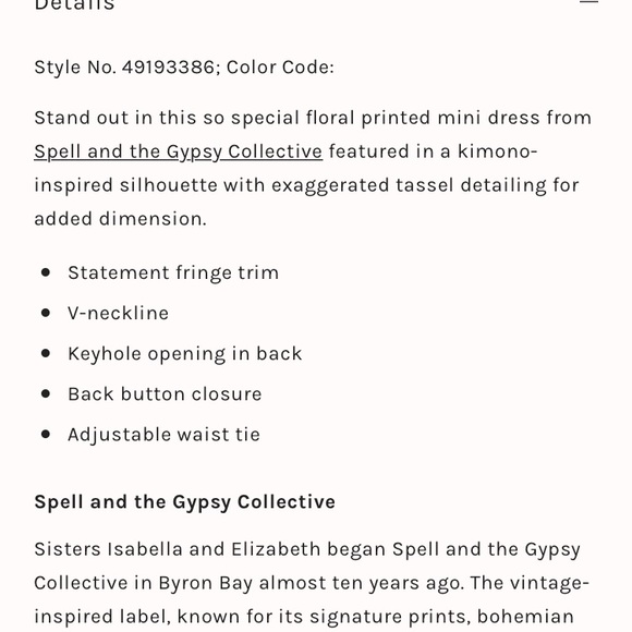 Spell Portobello Road Tassel Dress - Picture 7 of 7